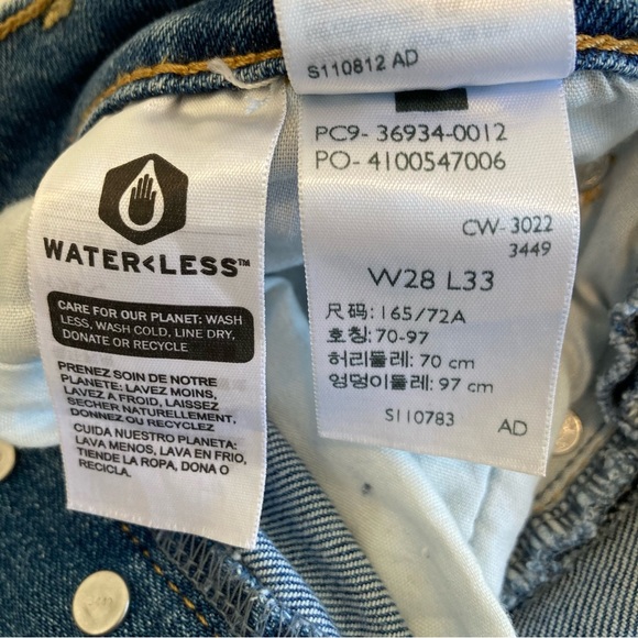 Levi's Jeans Women 28 Ribcage Bootcut Blue Button Fly High Rise Flare Stretch - Picture 8 of 10